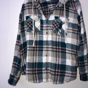 A flannel Jacket with hood